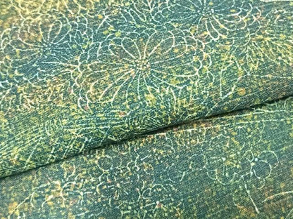 平和屋着物▽上質な紬 単衣 草花文 正絹 逸品 未使用 AAAZ9551fy