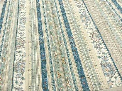 平和屋着物▽上質な紬 単衣 草花間道 正絹 逸品 AAAZ9552fy