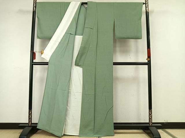 平和屋着物▽伝統工芸士　砂川健一　江戸小紋　単衣　浜ちりめん　行儀　反端付き　正絹　逸品　AAAZ9555fy