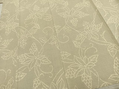 平和屋着物▽本塩沢 単衣 90亀甲 唐草花文 正絹 逸品 AAAZ9556fy