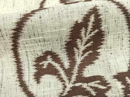 平和屋着物▽上質な紬 単衣 唐草文 正絹 逸品 AAAZ9561fy