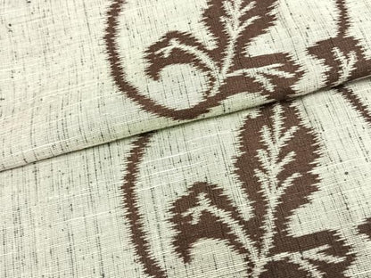 平和屋着物▽上質な紬 単衣 唐草文 正絹 逸品 AAAZ9561fy