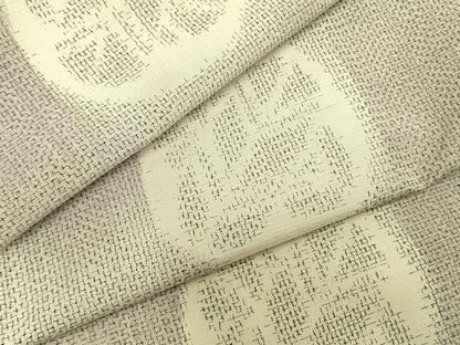 平和屋着物▽上質な紬 単衣 丸文 正絹 逸品 AAAZ9564fy
