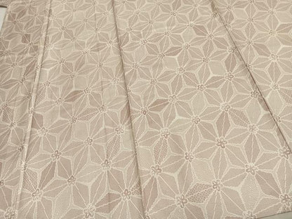 平和屋着物▽お召　単衣　花づくし　正絹　逸品　AAAZ9566fy