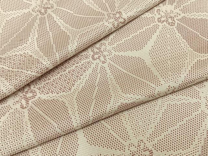 平和屋着物▽お召　単衣　花づくし　正絹　逸品　AAAZ9566fy