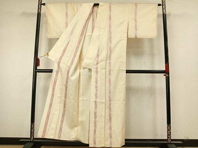 平和屋着物▽上質な小紋 単衣 樹林間道 正絹 逸品 AAAZ9570fy