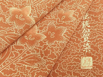 平和屋着物▽訪問着 江戸小紋 単衣 伝統加賀染 草花文 正絹 逸品 AAAZ9571fy