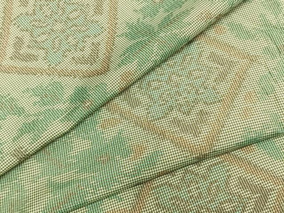 平和屋着物▽本場大島紬 単衣 幾何学花文 正絹 逸品 未使用 AAAZ9572fy