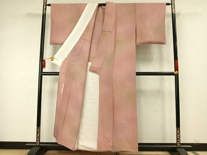 平和屋着物▽染色作家 斉藤三才 小紋 単衣 霞文 正絹 逸品 AAAZ9578fy