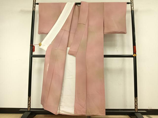 平和屋着物▽染色作家 斉藤三才 小紋 単衣 霞文 正絹 逸品 AAAZ9578fy