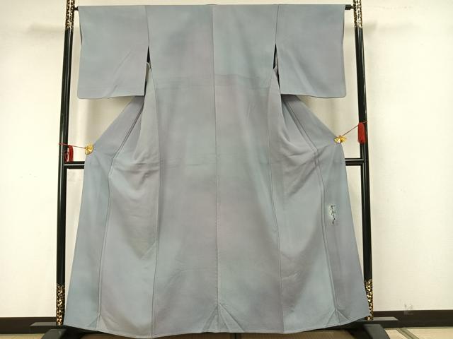 平和屋着物▽染色作家 斉藤三才 小紋 単衣 霞文 正絹 逸品 AAAZ9581fy