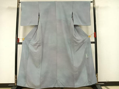 平和屋着物▽染色作家 斉藤三才 小紋 単衣 霞文 正絹 逸品 AAAZ9581fy