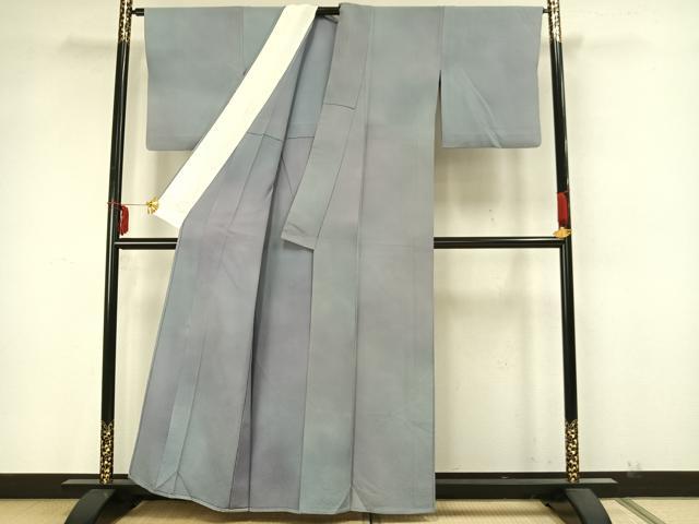 平和屋着物▽染色作家 斉藤三才 小紋 単衣 霞文 正絹 逸品 AAAZ9581fy