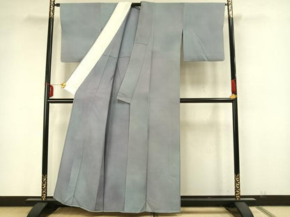 平和屋着物▽染色作家 斉藤三才 小紋 単衣 霞文 正絹 逸品 AAAZ9581fy