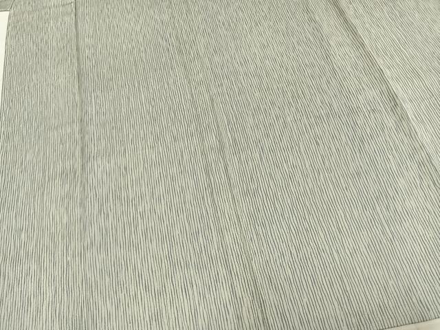 平和屋着物▽上質な小紋　単衣　縞　正絹　逸品　AAAZ9585fy