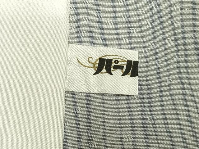 平和屋着物▽上質な小紋　単衣　縞　正絹　逸品　AAAZ9585fy