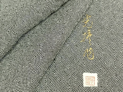 平和屋着物▽伝統工芸師　服部光擴　江戸小紋　単衣　立涌文　ますいわ屋扱い　正絹　逸品　AAAZ9594fy