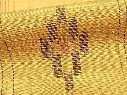 平和屋着物▽上質な紬 単衣 間道 正絹 逸品 未使用 AAAZ9604fy