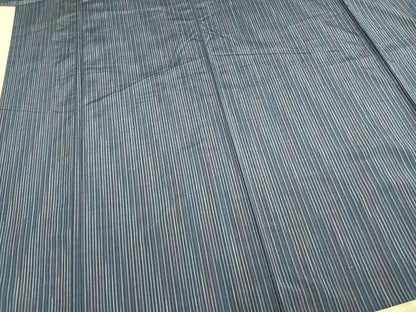 平和屋着物▽上質な紬 単衣 縞 正絹 逸品 AAAZ9606fy