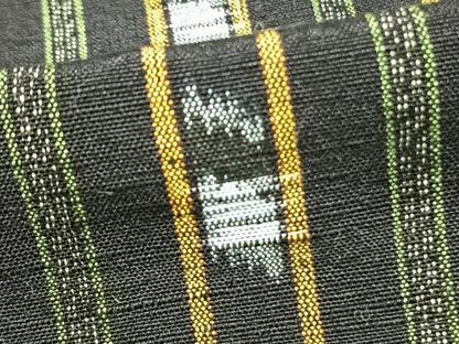 平和屋着物▽上質な紬 単衣 縞 正絹 逸品 AAAZ9608fy