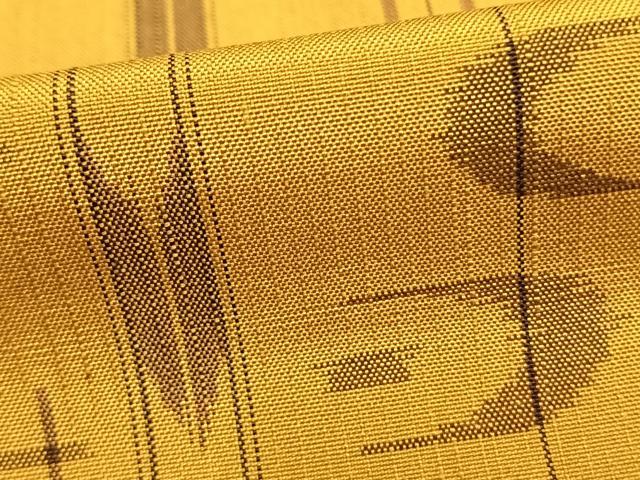 平和屋着物▽上質な紬 単衣 絣柄 正絹 逸品 AAAZ9612fy