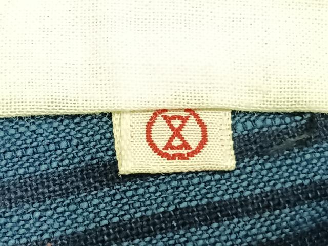 平和屋着物▽上質な紬 単衣 縞 そごう百貨店扱い 正絹 逸品 AAAZ9613fy