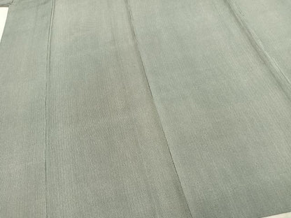 平和屋着物▽伝統工芸士　廣瀬雄望　江戸小紋　単衣　万筋　黒色×白色　正絹　逸品　AAAZ9614fy