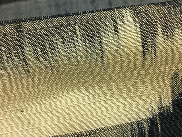 平和屋着物▽上質な紬　単衣　霞取り文　正絹　逸品　AAAZ9623fy