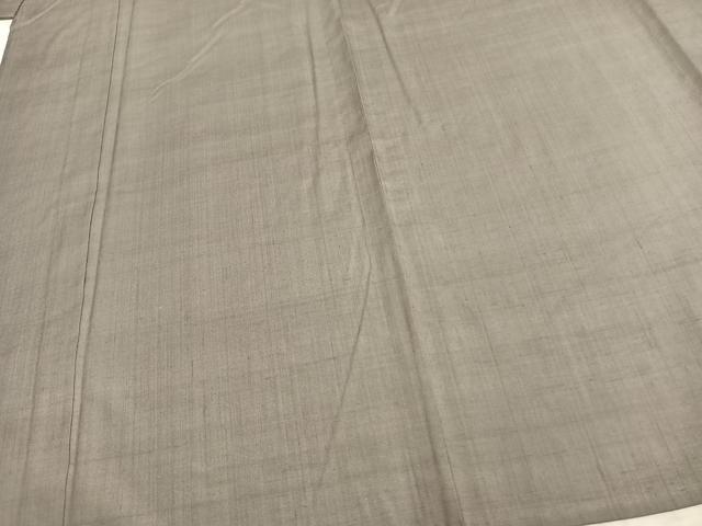平和屋着物▽男性 紬 単衣 色無地 薄墨色 キングサイズ 正絹 逸品 AAAZ9627fy