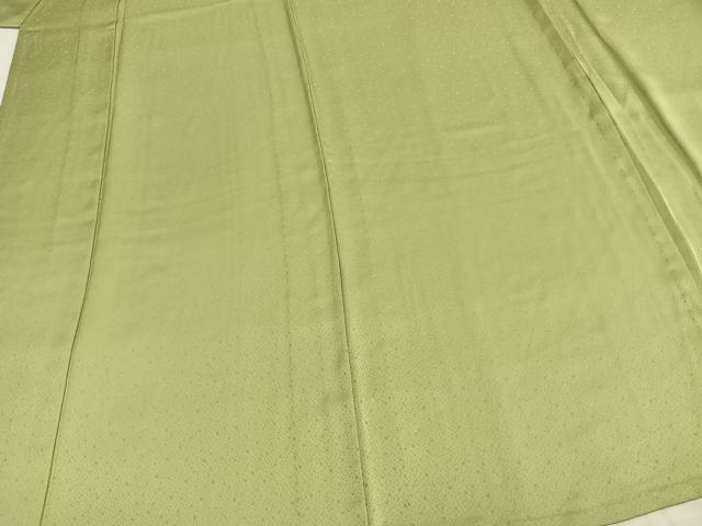 平和屋着物▽上質な色無地 単衣 若菜色 正絹 逸品 AAAZ9628fy