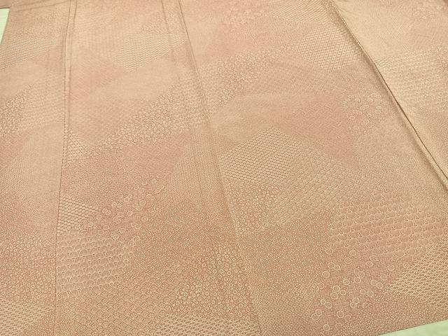 平和屋着物▽上質な小紋 単衣 切嵌文 正絹 逸品 未使用 AAAZ9629fy