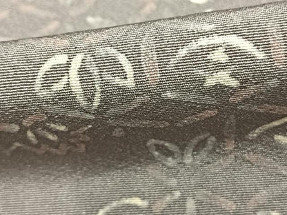 平和屋着物▽上質な小紋 単衣 ろうけつ染め 草花文 正絹 逸品 未使用 AAAZ9630fy