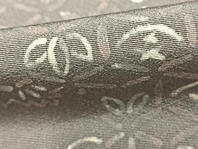 平和屋着物▽上質な小紋 単衣 ろうけつ染め 草花文 正絹 逸品 未使用 AAAZ9630fy