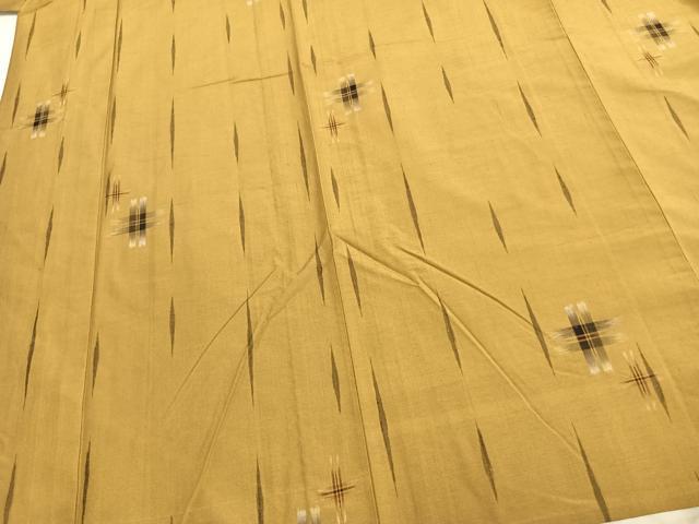平和屋着物▽上質な紬 単衣 井桁絣 ますいわ屋扱い 正絹 逸品 AAAZ9635fy