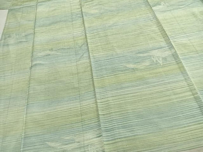 平和屋着物▽上質な紬 単衣 風景樹林文 正絹 逸品 AAAZ9637fy