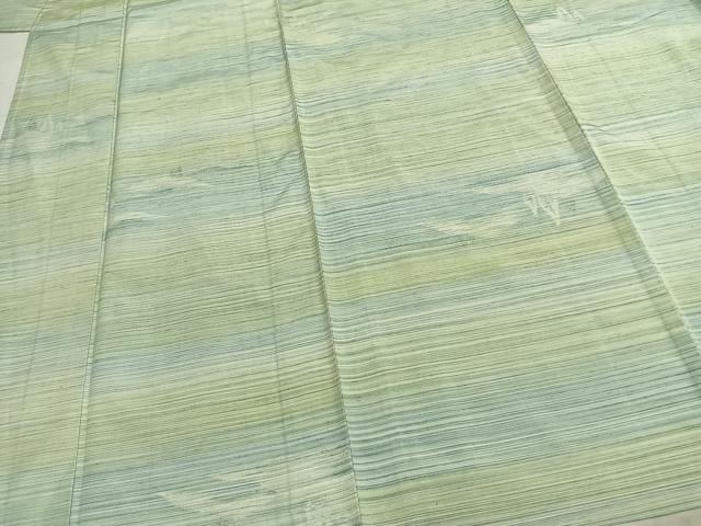 平和屋着物▽上質な紬 単衣 風景樹林文 正絹 逸品 AAAZ9637fy