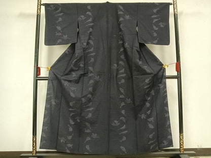 平和屋着物▽上質な紬 単衣 飛鳥文 正絹 逸品 AAAZ9638fy