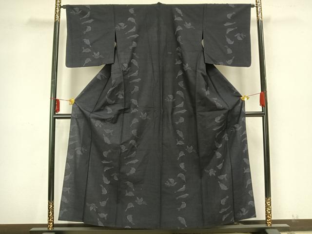 平和屋着物▽上質な紬 単衣 飛鳥文 正絹 逸品 AAAZ9638fy