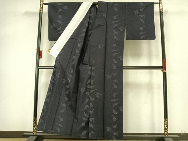 平和屋着物▽上質な紬 単衣 飛鳥文 正絹 逸品 AAAZ9638fy
