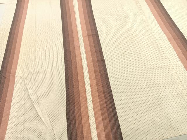 平和屋着物▽本塩沢 単衣 間道 正絹 逸品 AAAZ9641fy