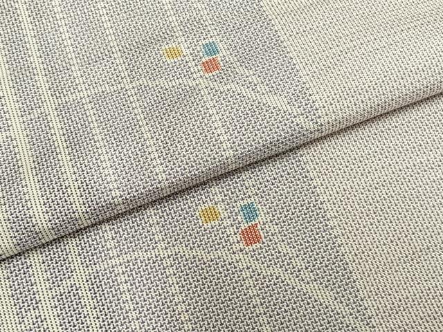 平和屋着物▽本場大島紬 単衣 南天文 正絹 逸品 AAAZ9642fy
