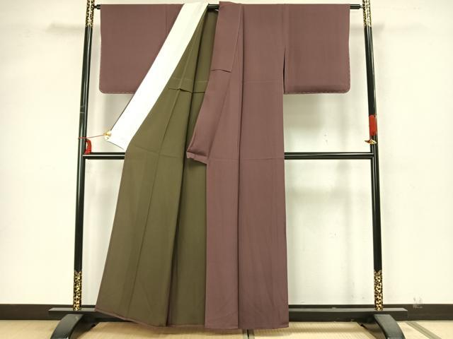 平和屋着物▽上質な小紋 単衣 縞 正絹 逸品 未使用 AAAZ9644fy