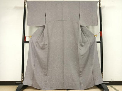平和屋着物▽上質な小紋 単衣 散らし文 正絹 逸品 AAAZ9645fy