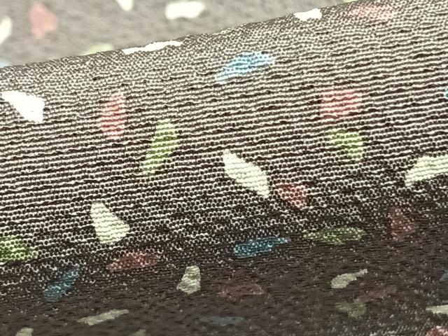 平和屋着物▽上質な小紋 単衣 散らし文 正絹 逸品 AAAZ9645fy