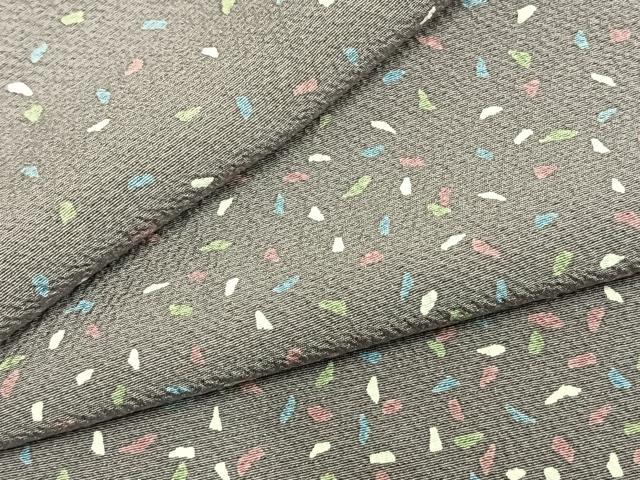 平和屋着物▽上質な小紋 単衣 散らし文 正絹 逸品 AAAZ9645fy