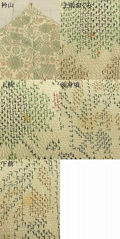 平和屋着物▽本塩沢 単衣 幾何学文 正絹 逸品 AAAZ9649fy