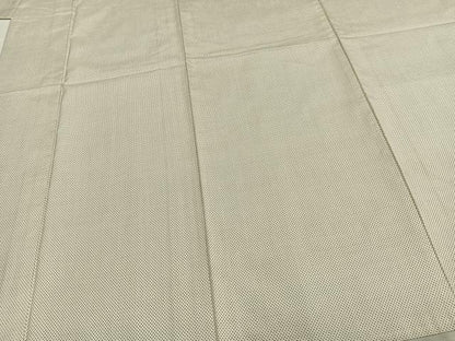 平和屋着物▽本場大島紬　白大島　単衣　7マルキ　正絹　逸品　未使用　AAAZ9651fy