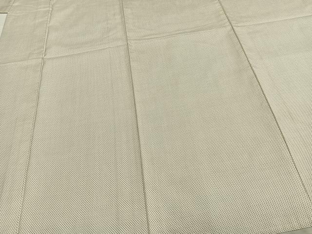 平和屋着物▽本場大島紬　白大島　単衣　7マルキ　正絹　逸品　未使用　AAAZ9651fy
