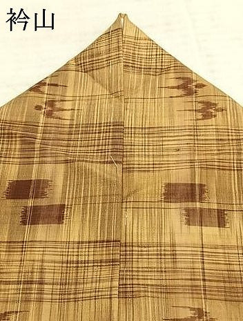 平和屋着物▽上質な紬　単衣　飛鳥文　正絹　逸品　AAAZ9653fy