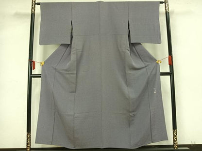 平和屋着物▽江戸小紋　彫士：双光・染士：伊智郎　単衣　行儀　丹後ちりめん　反端付き　正絹　逸品　AAAZ9654fy